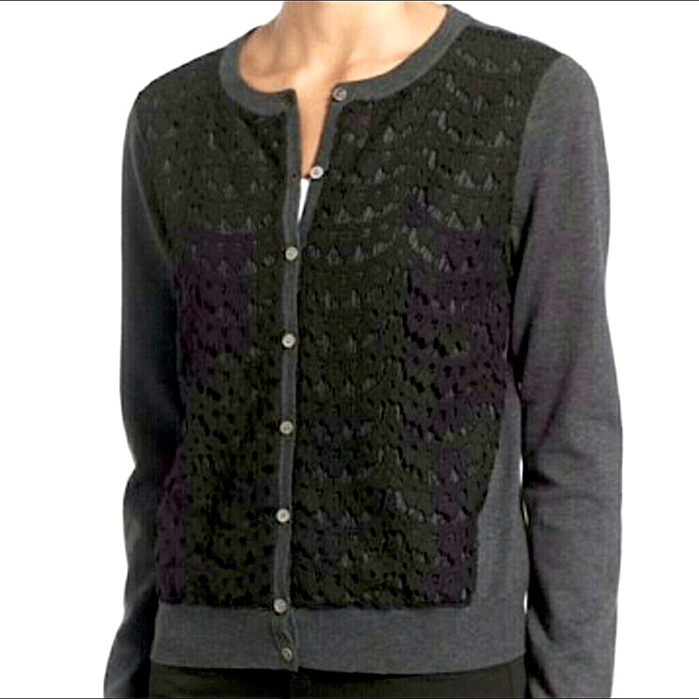 VINCE CAMUTO Cardigan w/ Lace Front